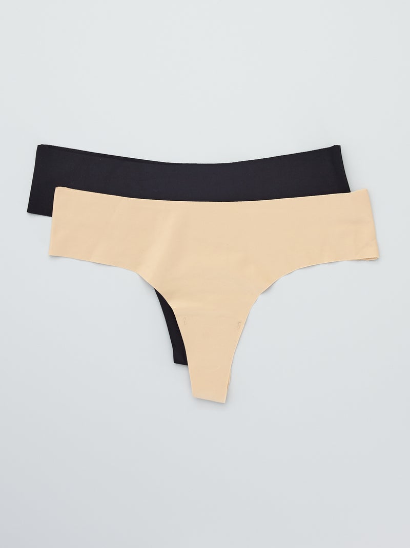 Pack 2 tangas invisibles 'Bye Bra' BEIGE - Kiabi