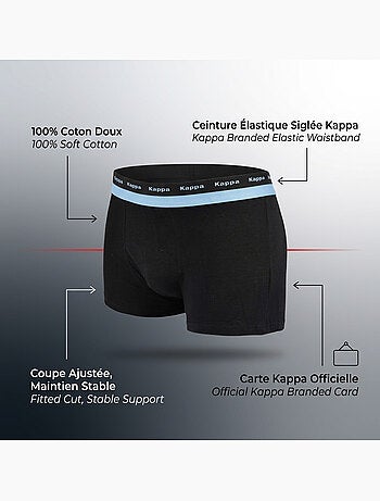 Pack 3 Boxers Hombre Algodón Cinturón Elástico KAPPA