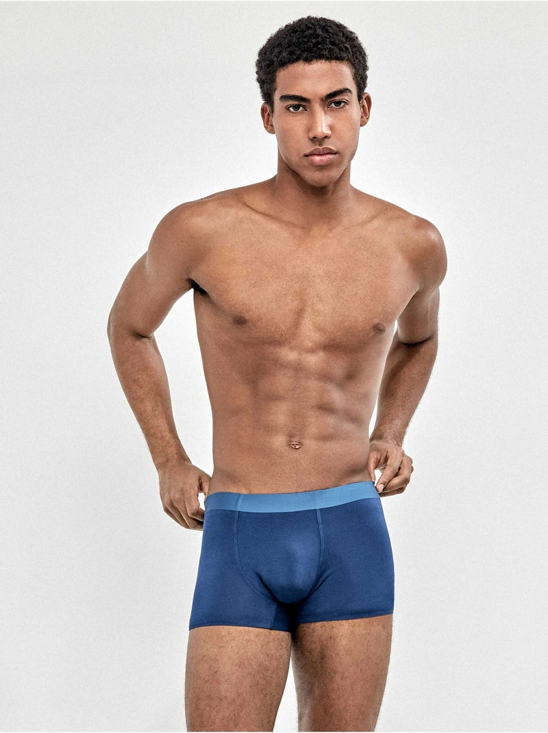 Pack 3 boxers  lisos y microestampado, de modal Multicolor - Kiabi