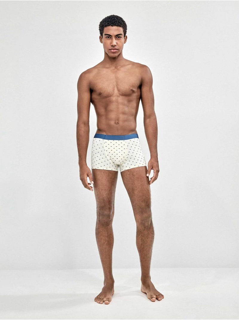 Pack 3 boxers  lisos y microestampado, de modal Multicolor - Kiabi