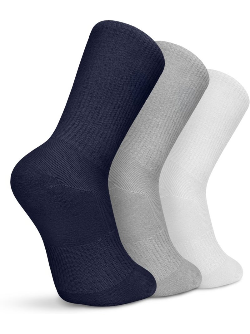 Pack 3 calcetines golf algodón orgánico golf hombre y mujer echo Blanco - Kiabi