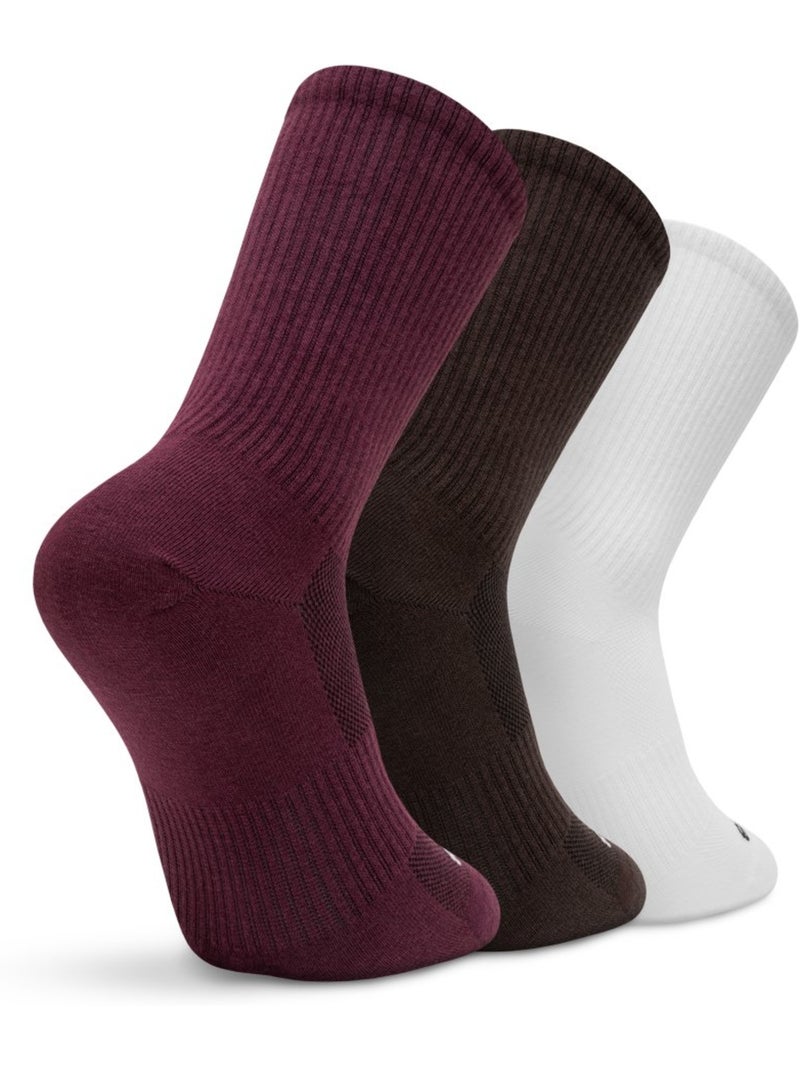 Pack 3 calcetines golf algodón orgánico golf hombre y mujer rough classic Blanco - Kiabi