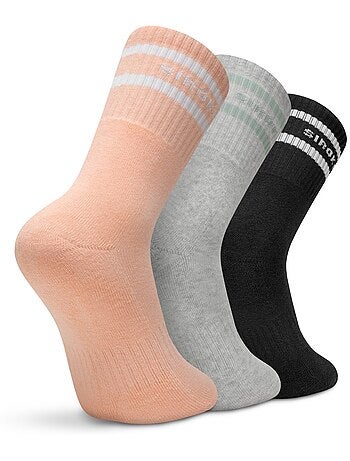Pack 3 calcetines media caña deporte fitness hombre y mujer sidekick