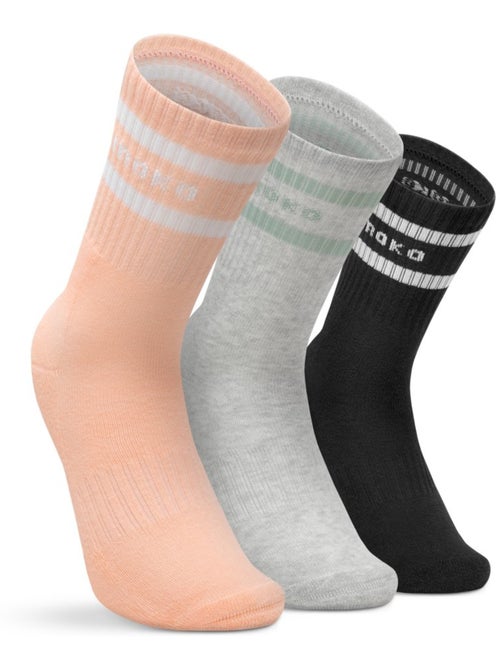 Pack 3 calcetines media caña deporte fitness hombre y mujer sidekick - Kiabi Pack 3 calcetines media caña deporte fitness hombre y mujer sidekick - Kiabi