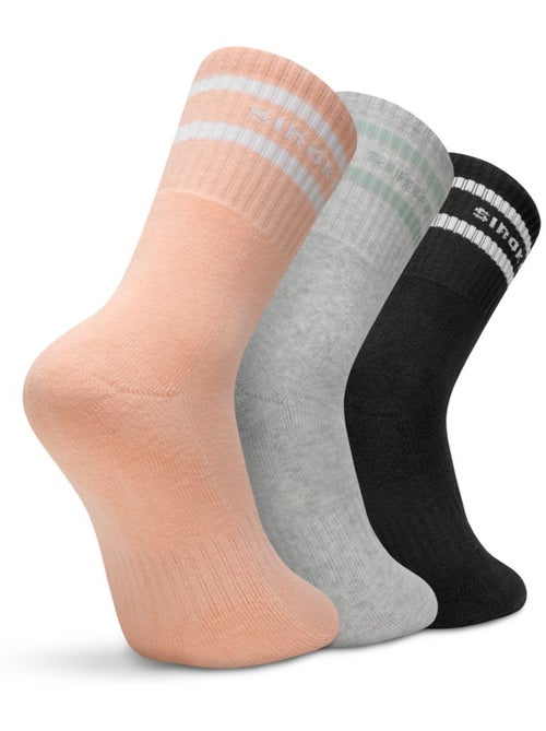 Pack 3 calcetines media caña deporte fitness hombre y mujer sidekick - Kiabi Pack 3 calcetines media caña deporte fitness hombre y mujer sidekick - Kiabi