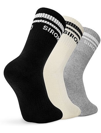 Pack 3 calcetines media caña deporte fitness hombre y mujer tribe