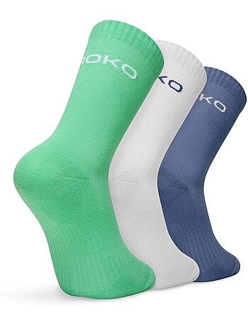 Pack 3 calcetines media caña pádel pádel hombre y mujer vira celestial