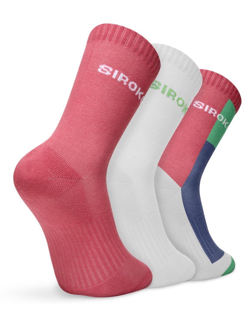 Pack 3 calcetines media caña pádel pádel hombre y mujer vira erit Multicolor - Kiabi