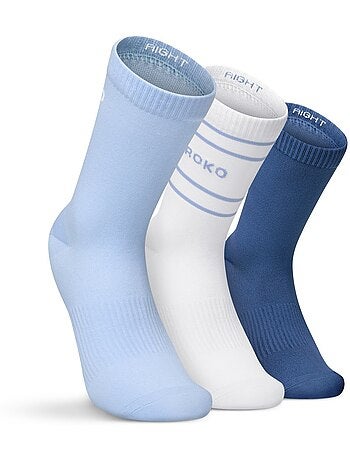 Pack 3 calcetines media caña tenis tenis hombre y mujer 3motion blues