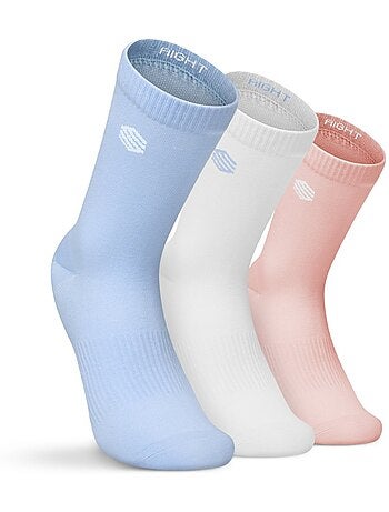 Pack 3 calcetines media caña tenis tenis hombre y mujer 3motion mix