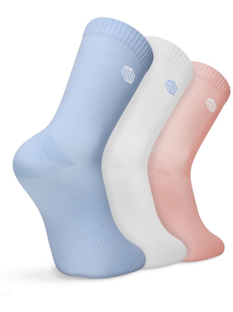 Pack 3 calcetines media caña tenis tenis hombre y mujer 3motion mix Azul - Kiabi