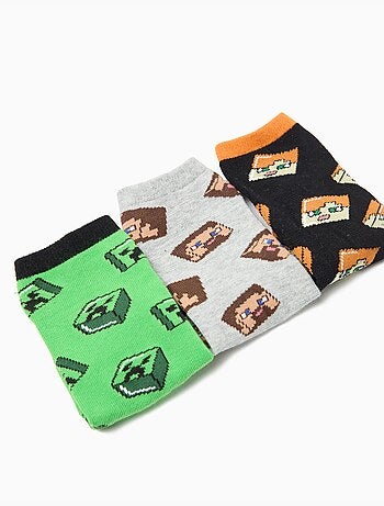 Pack 3 calcetines 'Minecraft', MO Fashion