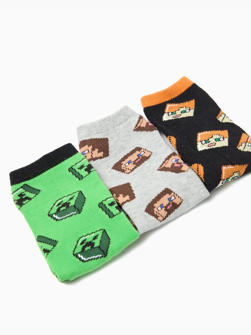 Pack 3 calcetines 'Minecraft', MO Fashion Multicolor - Kiabi