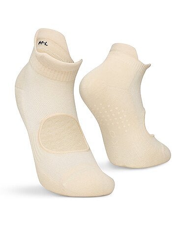 Pack 3 calcetines tobilleros antideslizantes yoga fitness hombre y mujer scale