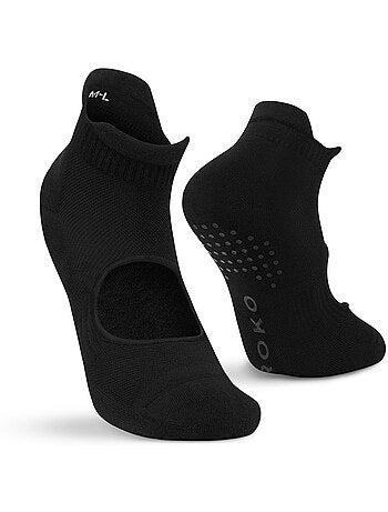 Pack 3 calcetines tobilleros antideslizantes yoga fitness hombre y mujer scale