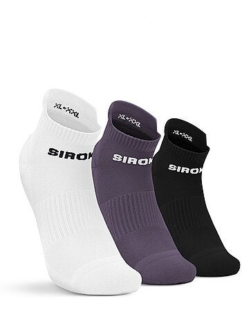 Pack 3 calcetines tobilleros deporte fitness hombre y mujer trim lavander