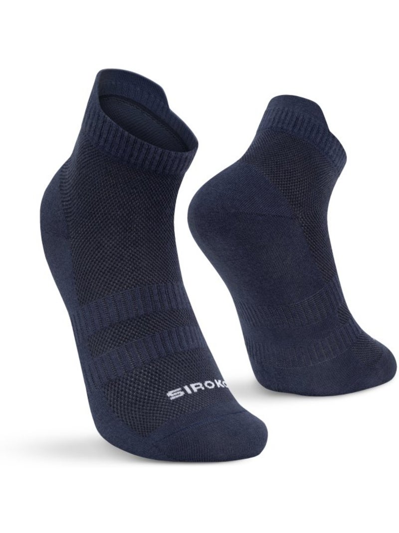 Pack 3 calcetines tobilleros golf algodón orgánico golf hombre y mujer torrey Azul - Kiabi
