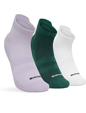 Pack 3 calcetines tobilleros golf algodón orgánico golf hombre y mujer true