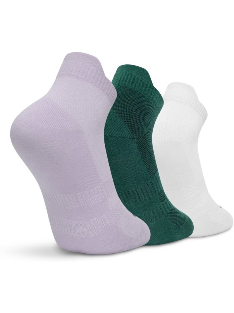 Pack 3 calcetines tobilleros golf algodón orgánico golf hombre y mujer true Blanco - Kiabi