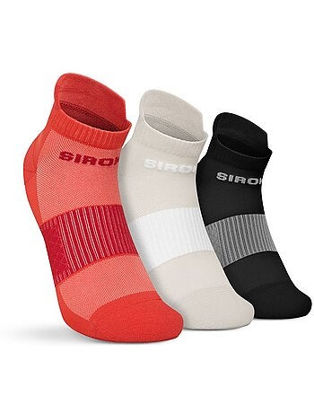 Pack 3 calcetines tobilleros running fitness hombre y mujer helix brick