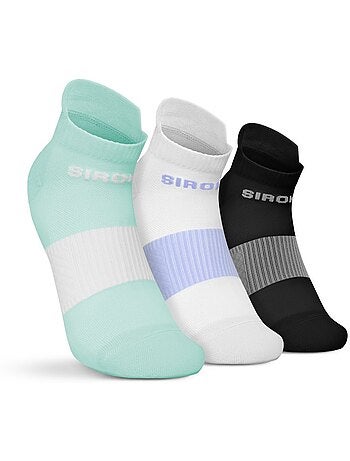Pack 3 calcetines tobilleros running fitness hombre y mujer helix mint