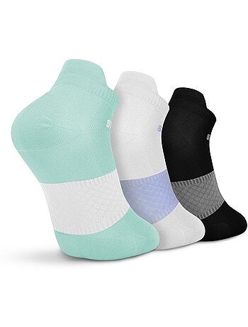 Pack 3 calcetines tobilleros running fitness hombre y mujer helix mint