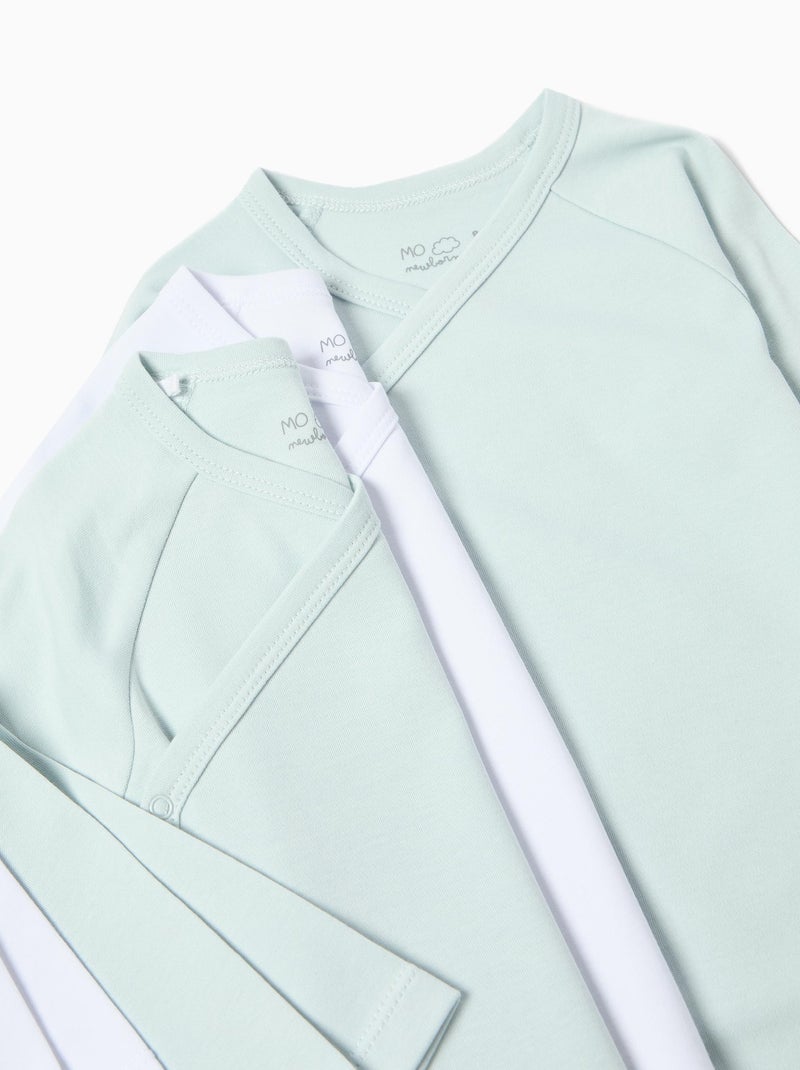 Pack 3 Kimonos Bodys, MO Fashion Blanco Verde - Kiabi