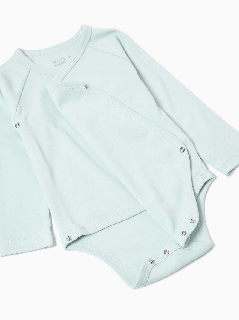 Pack 3 Kimonos Bodys, MO Fashion Blanco Verde - Kiabi
