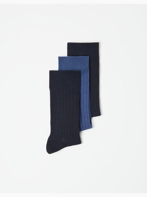 Pack 3 pares de calcetines altos acanalados, MO Fashion - Kiabi Pack 3 pares de calcetines altos acanalados, MO Fashion - Kiabi