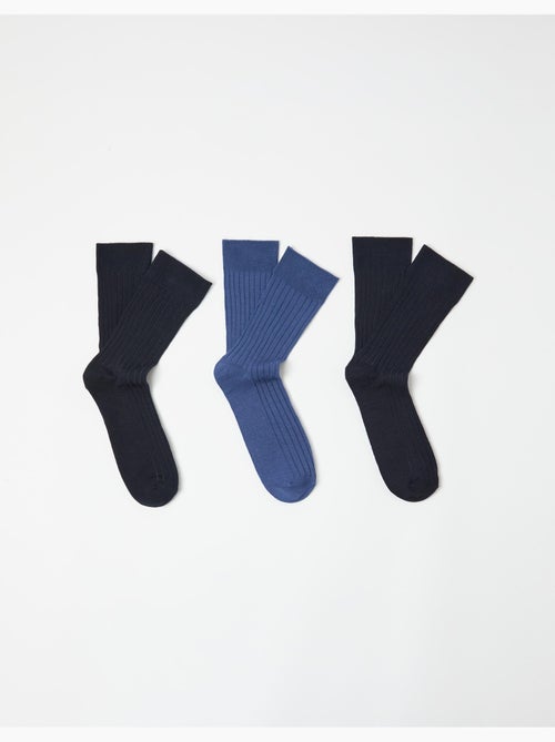 Pack 3 pares de calcetines altos acanalados, MO Fashion - Kiabi Pack 3 pares de calcetines altos acanalados, MO Fashion - Kiabi