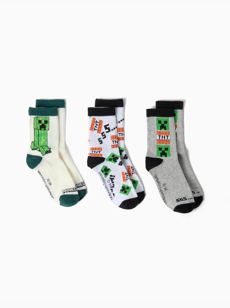 Pack 3 pares de calcetines 'minecraft', mo fashion Multicolor - Kiabi