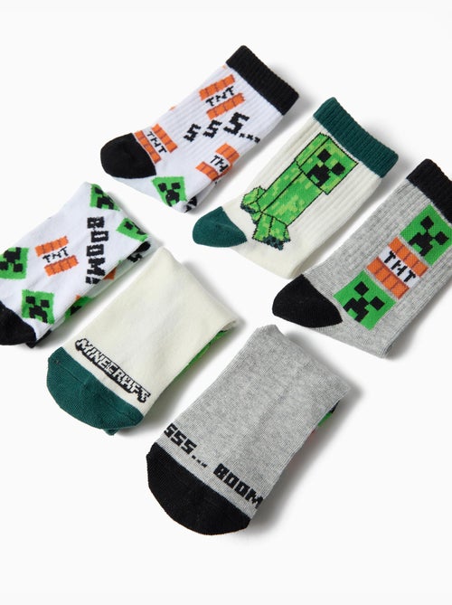 Pack 3 pares de calcetines 'minecraft', mo fashion - Kiabi Pack 3 pares de calcetines 'minecraft', mo fashion - Kiabi