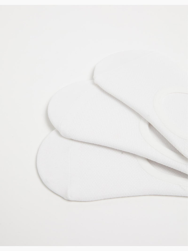 Pack 3 pares de calcetines que no aparecen, MO Fashion Blanco - Kiabi