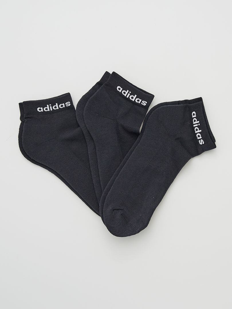 Pack 3 pares de calcetines tobilleros 'Adidas' NEGRO - Kiabi