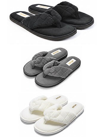 Pack 3 pares zapatillas de casa y chanclas mujer INFINITIF PARIS
