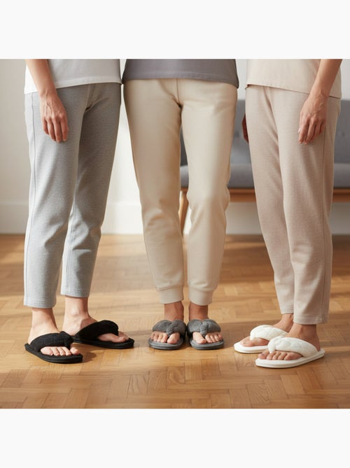Pack 3 pares zapatillas de casa y chanclas mujer INFINITIF PARIS - Kiabi Pack 3 pares zapatillas de casa y chanclas mujer INFINITIF PARIS - Kiabi