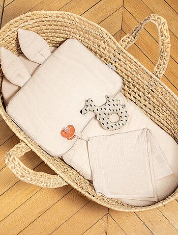 Pack 3 sábanas bajeras capazo bebé gasa algodón - SEVIRA KIDS