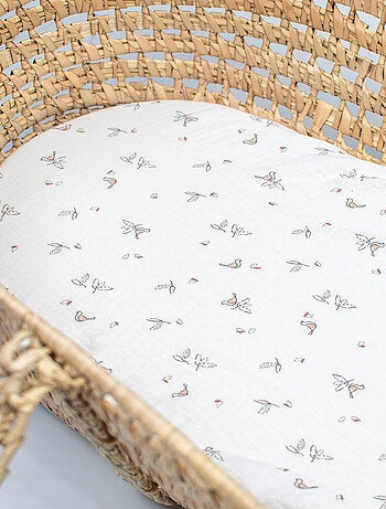 Pack 3 sábanas bajeras capazo bebé gasa algodón - SEVIRA KIDS