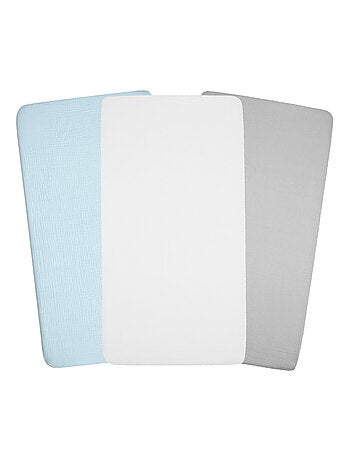Pack 3 sábanas bajeras cuna bebé gasa algodón - SEVIRA KIDS