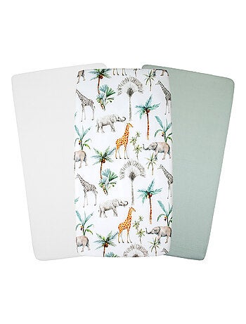 Pack 3 sábanas bajeras cuna bebé gasa algodón | SEVIRA KIDS