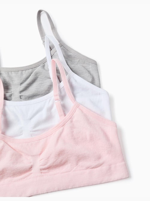 Pack 3 sujetadores de microfibra - Kiabi