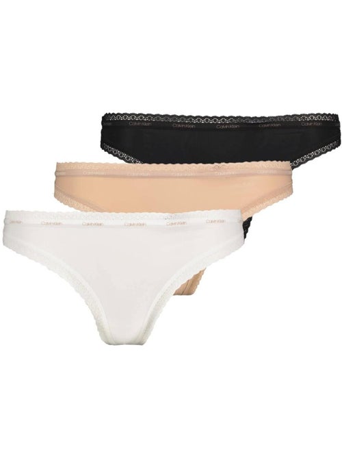 Pack 3 Tangas Calvin Klein Jeans Mujer - Kiabi Pack 3 Tangas Calvin Klein Jeans Mujer - Kiabi