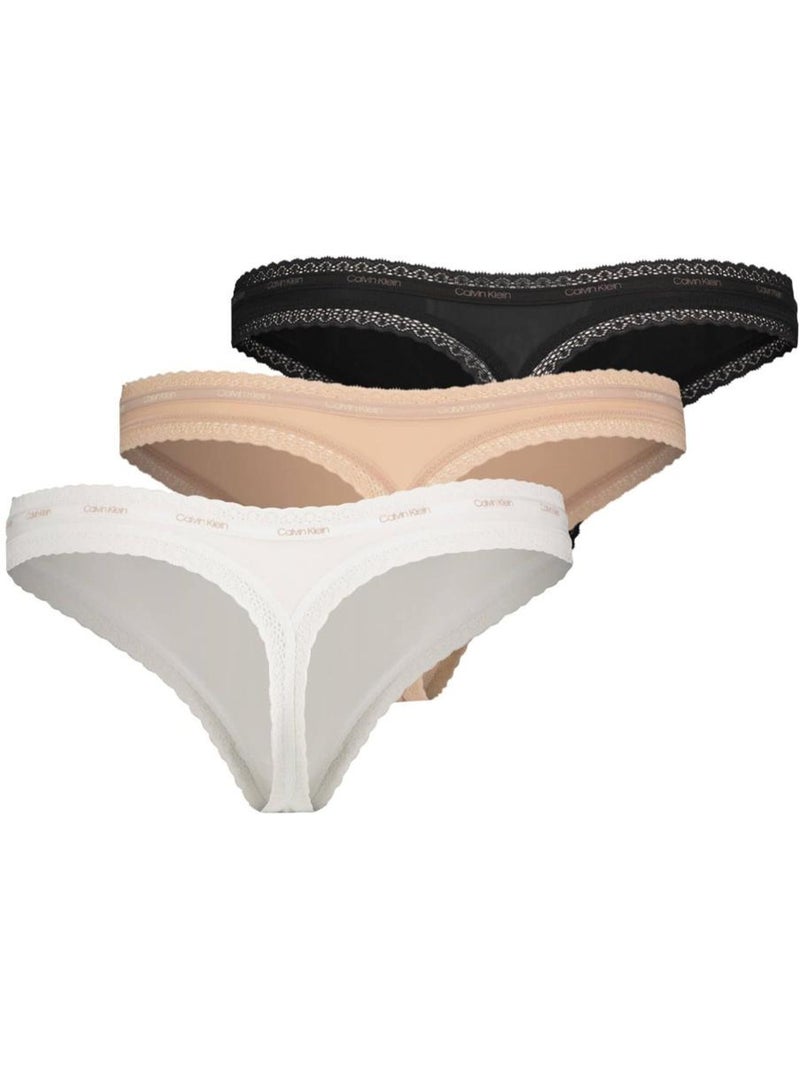 Pack 3 tangas calvin klein jeans mujer Blanco - Kiabi