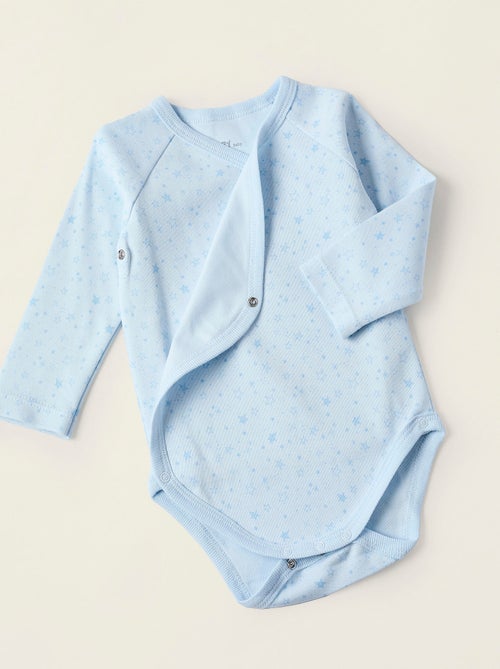 Pack 4 bodies de algodón cierre cruzado - Kiabi