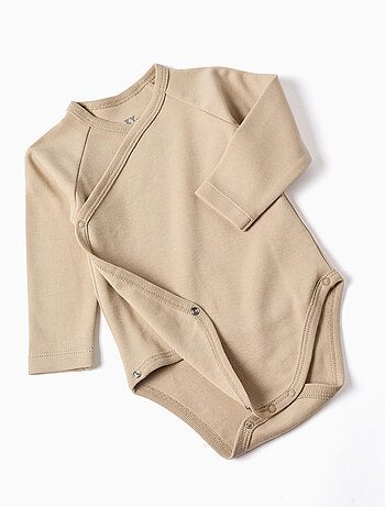 Pack 4 bodies de algodón cierre cruzado