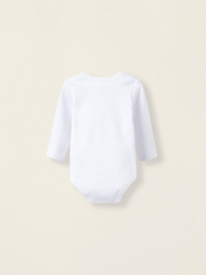 Pack 4 bodies de manga larga Blanco - Kiabi