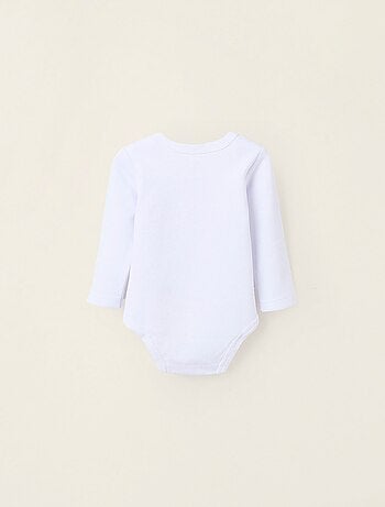 Pack 4 bodies lisos perchados de algodón