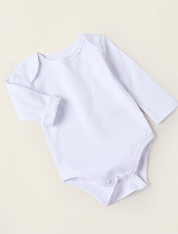 Pack 4 bodies lisos perchados de algodón