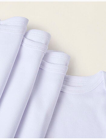 Pack 4 bodies lisos perchados de algodón