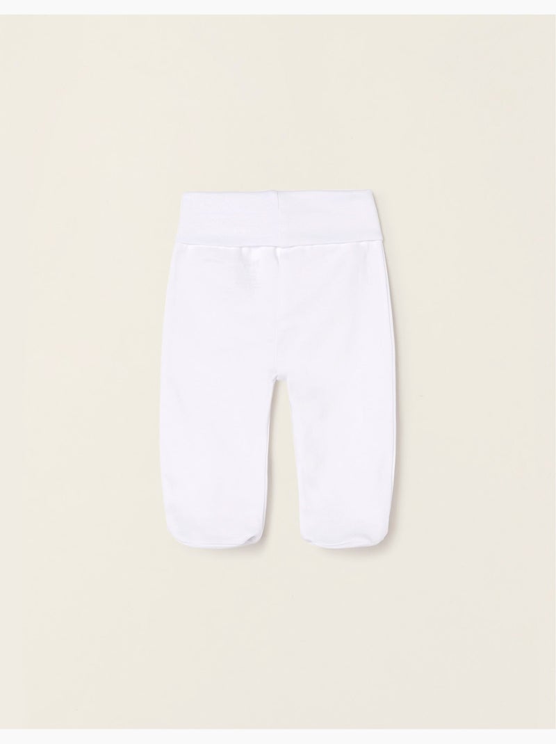 Pack 4 Pantalones con Pliegues y Cintura Alta Blanco - Kiabi